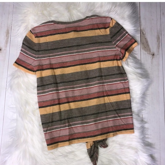 Texture & Thread Tie-Front Top Kieran Striped NWT - Picture 8 of 8